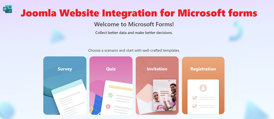 Joomla website Microsoft forms Integration